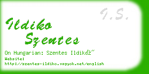 ildiko szentes business card